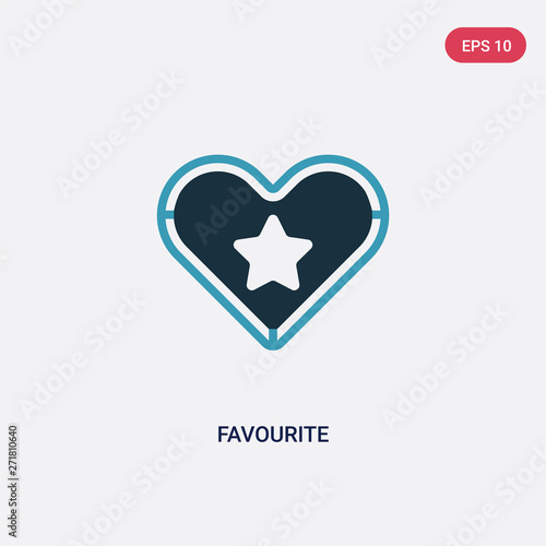 two color favourite vector icon from web navigation concept. isolated blue favourite vector sign symbol can be use for web, mobile and logo. eps 10
