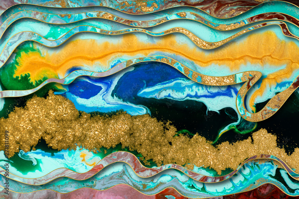 Marble abstract acrylic background. Marbling artwork texture. Agate ripple pattern. Gold powder. Marble abstract acrylic background. Marbling artwork texture. Agate ripple pattern. Gold powder.