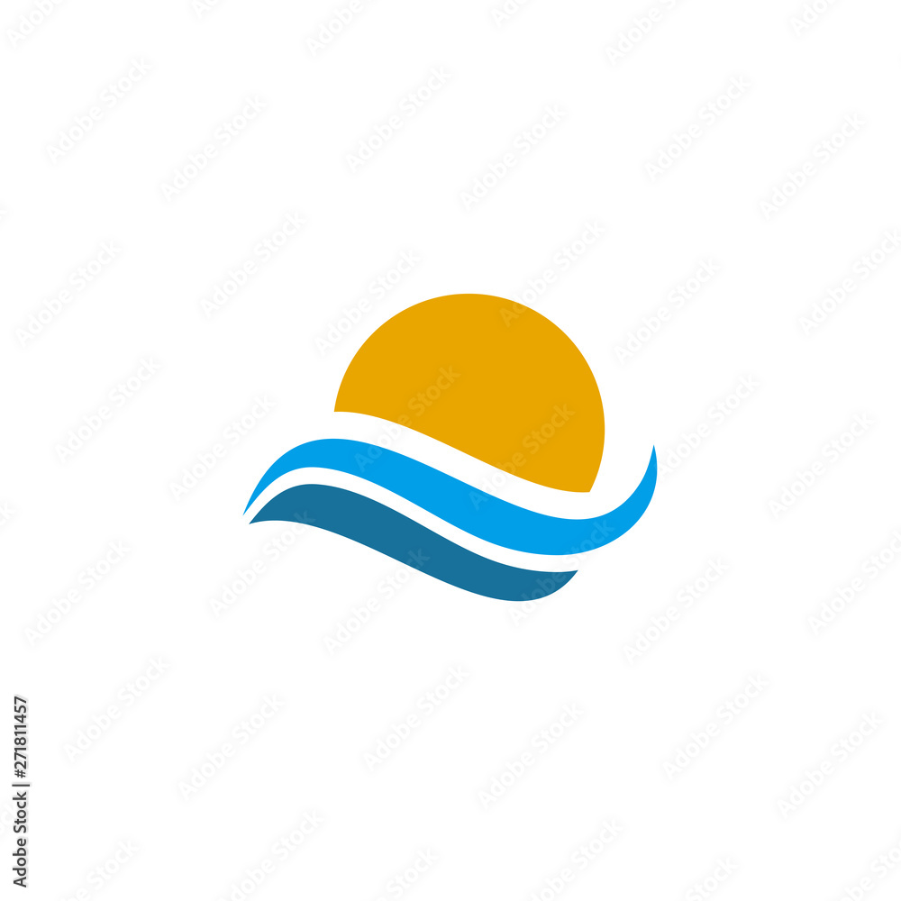 Wave icon logo design vector template Wave icon logo design vector template
