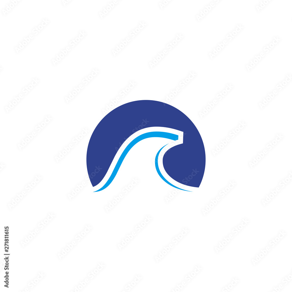 Wave icon logo design vector template Wave icon logo design vector template
