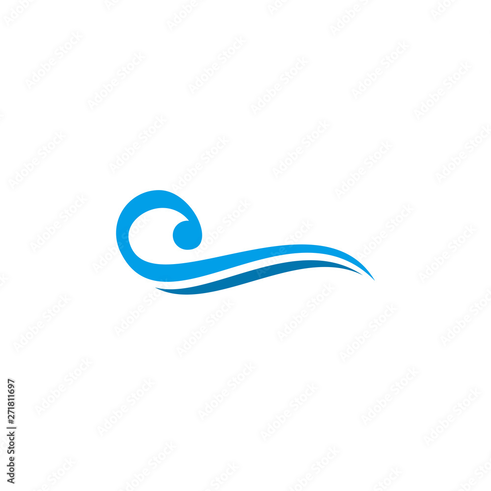 Wave icon logo design vector template Wave icon logo design vector template