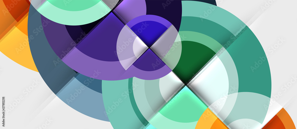 Fototapeta premium Circular geometrical design template