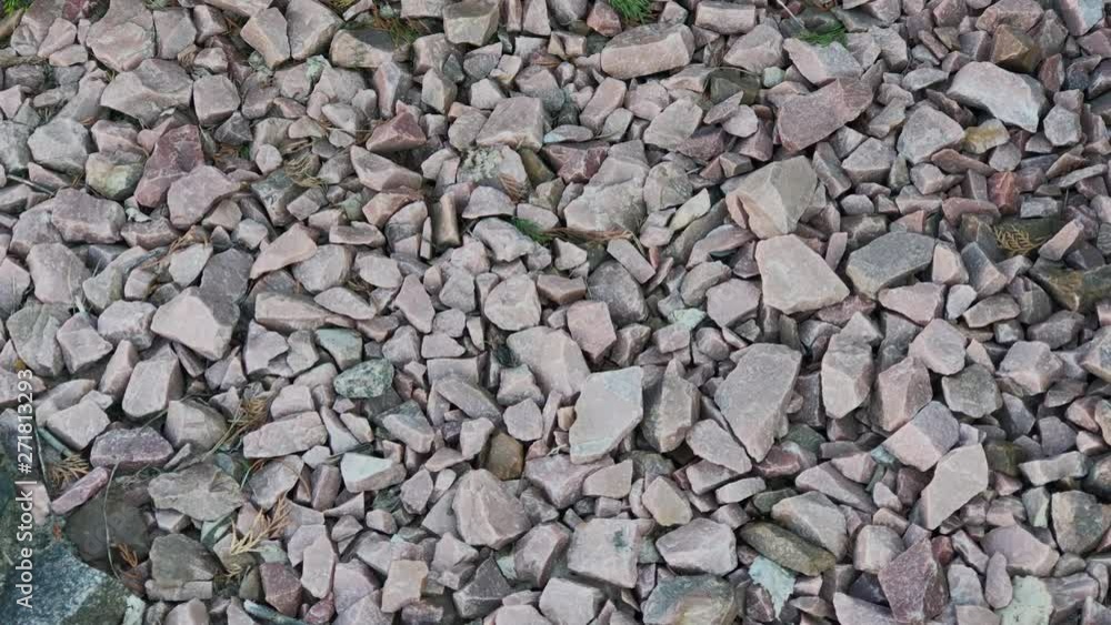 Crushed stone. crushed stone of two colors. gravel. Close-up Crushed stone. crushed stone of two colors. gravel. Close-up