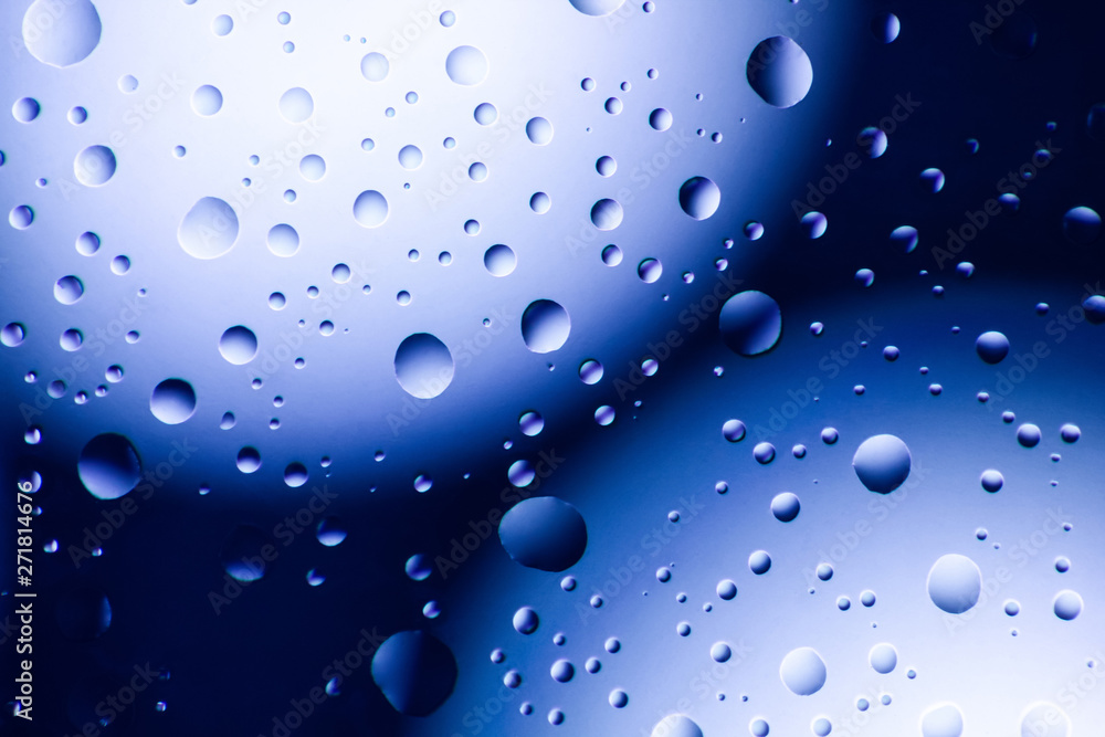 Close-up shot of water drops. Abstract background.