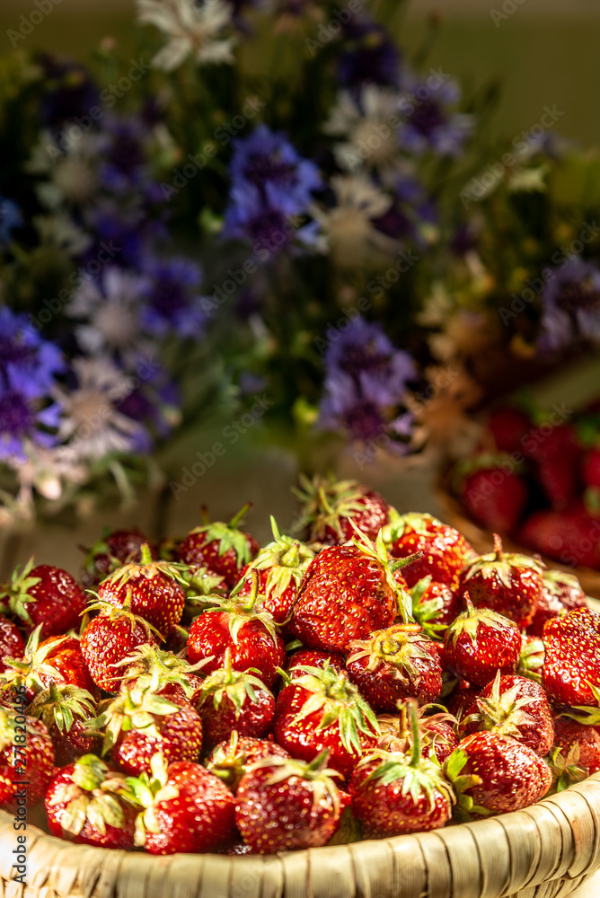 Strawberries in a basket Strawberries in a basket