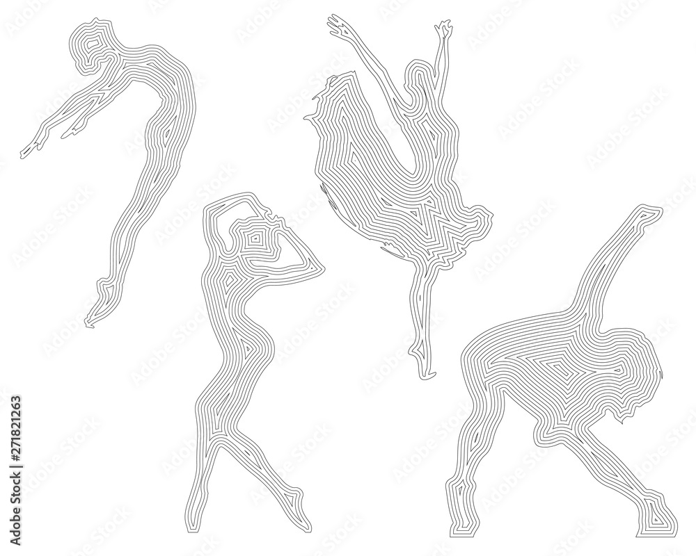 Fototapeta premium Girl Abstract mash line and point origami on white background with an inscription. Starry sky or space, consisting of stars and the universe. Vector illustration