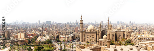 Panorama of Cairo, view on Mosque-Madrassa of Sultan Hassan