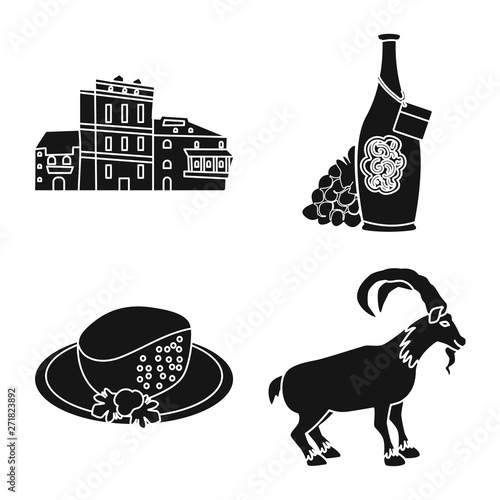 Vector illustration of heritage and originality icon. Collection of heritage and traditions stock symbol for web.