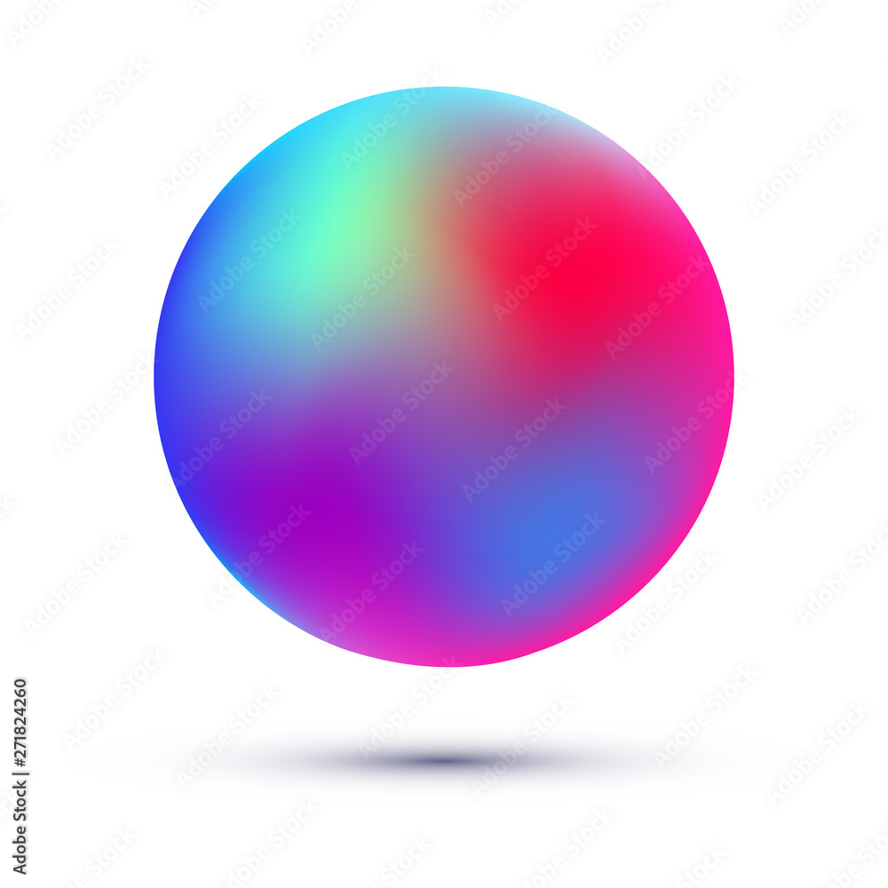 Mesh ball. Gradient colorful sphere