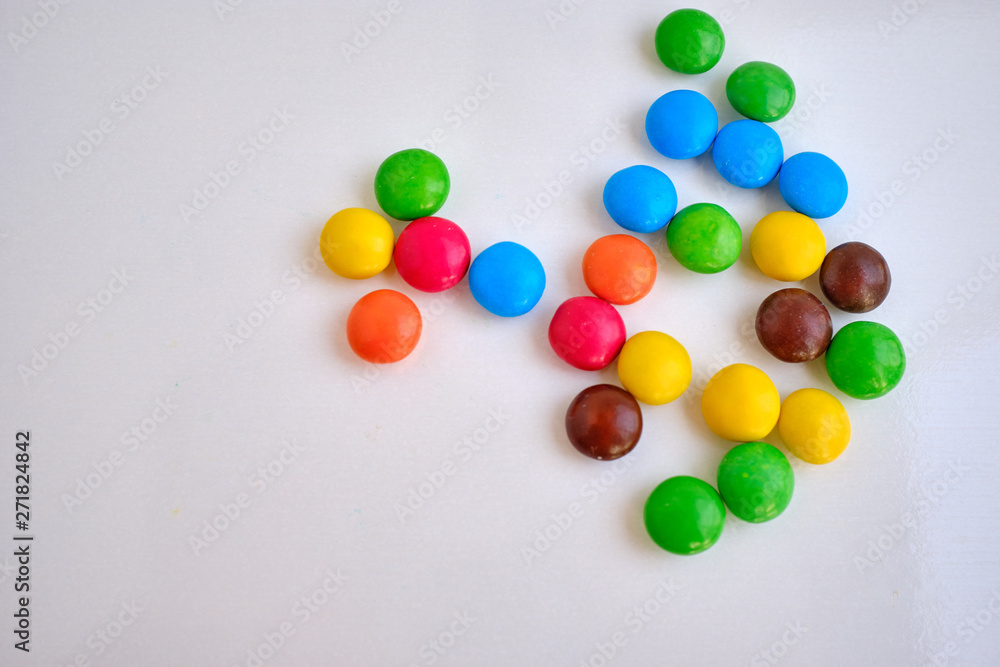 colorful candy on white background colorful candy on white background