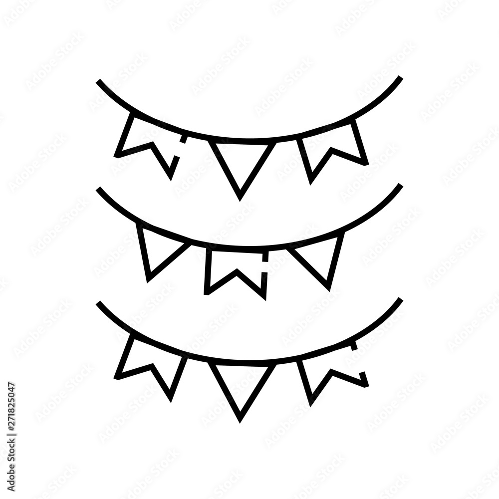 Holiday decoration vector icon on white background Holiday decoration vector icon on white background