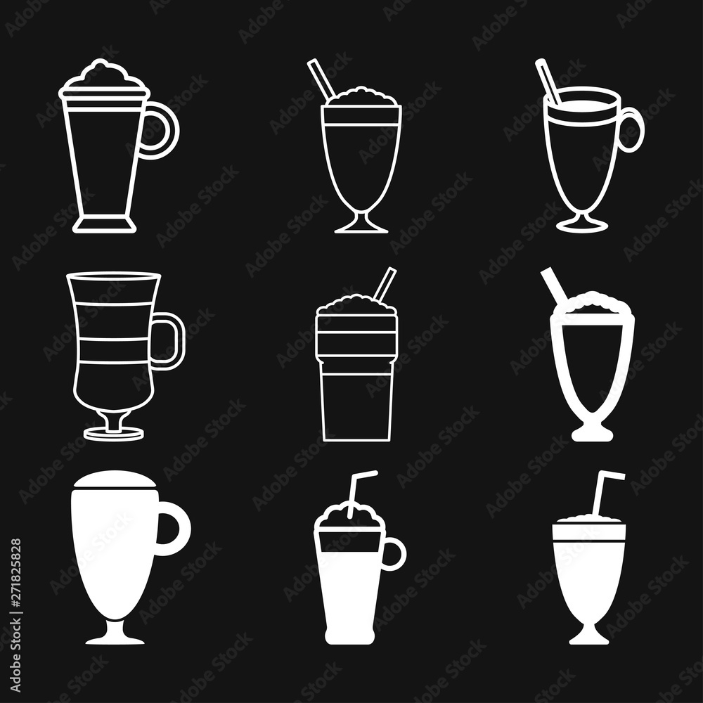 Latte coffee icon. logo, illustration, vector sign symbol for design Latte coffee icon. logo, illustration, vector sign symbol for design