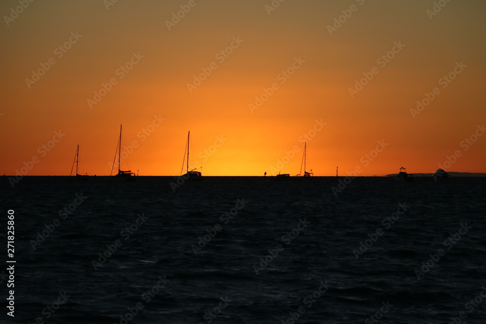 Sunset at the Indian Ocean in Denham, Western Australia