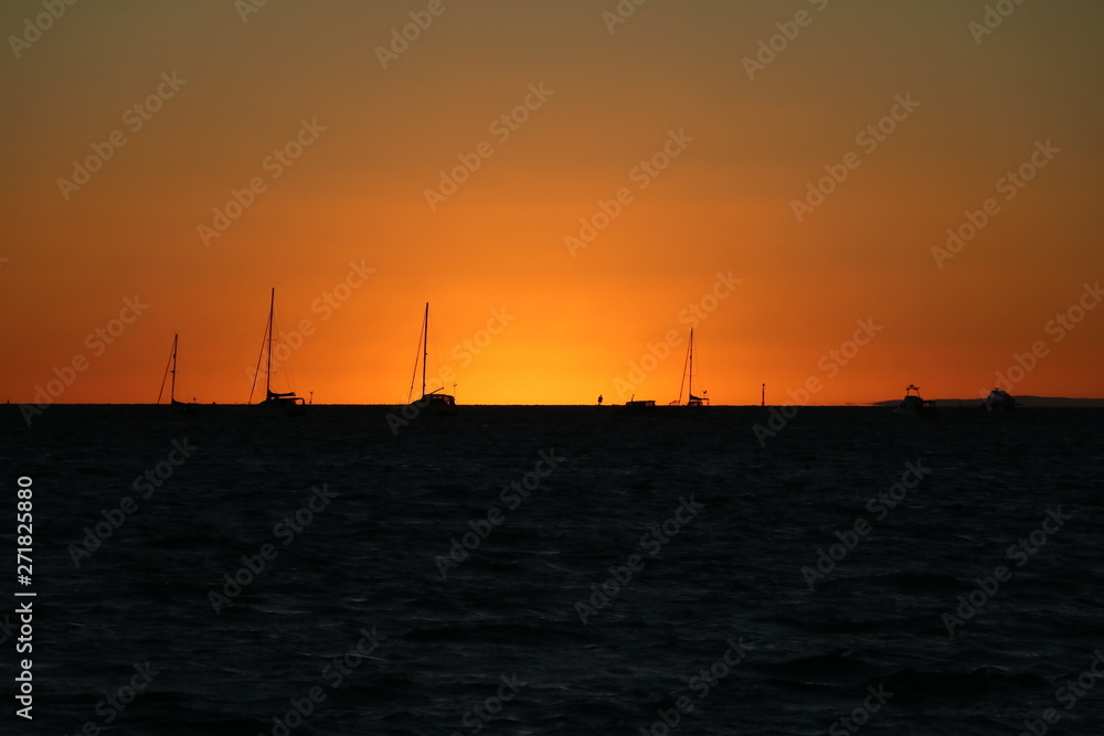 Sunset at the Indian Ocean in Denham, Western Australia