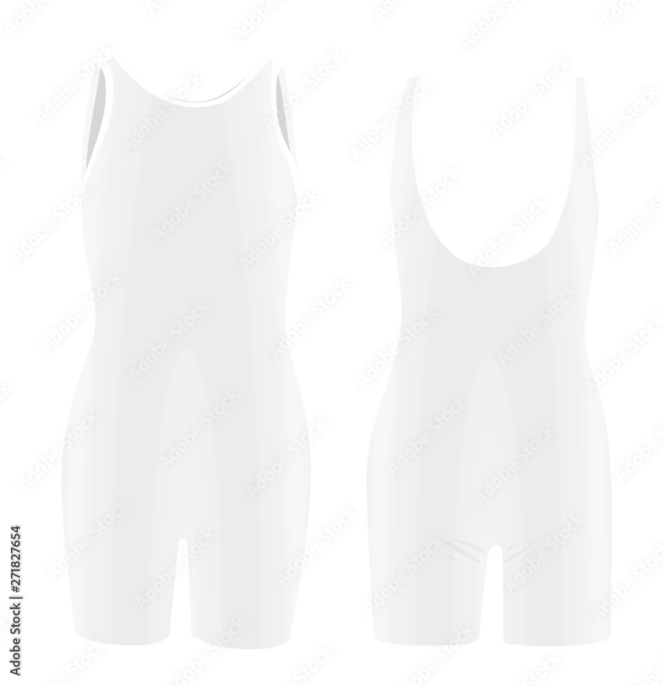 White short unitard. vector illustration White short unitard. vector illustration