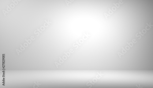 Abstract luxury white gradient background used for display product ad and website template, 3D illustration.