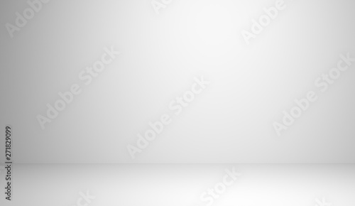 Abstract luxury white gradient background used for display product ad and website template, 3D illustration.