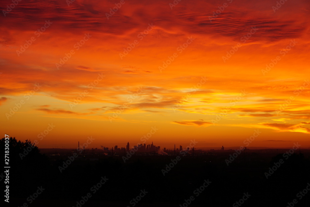 Sunrise Frankfurt Skyline