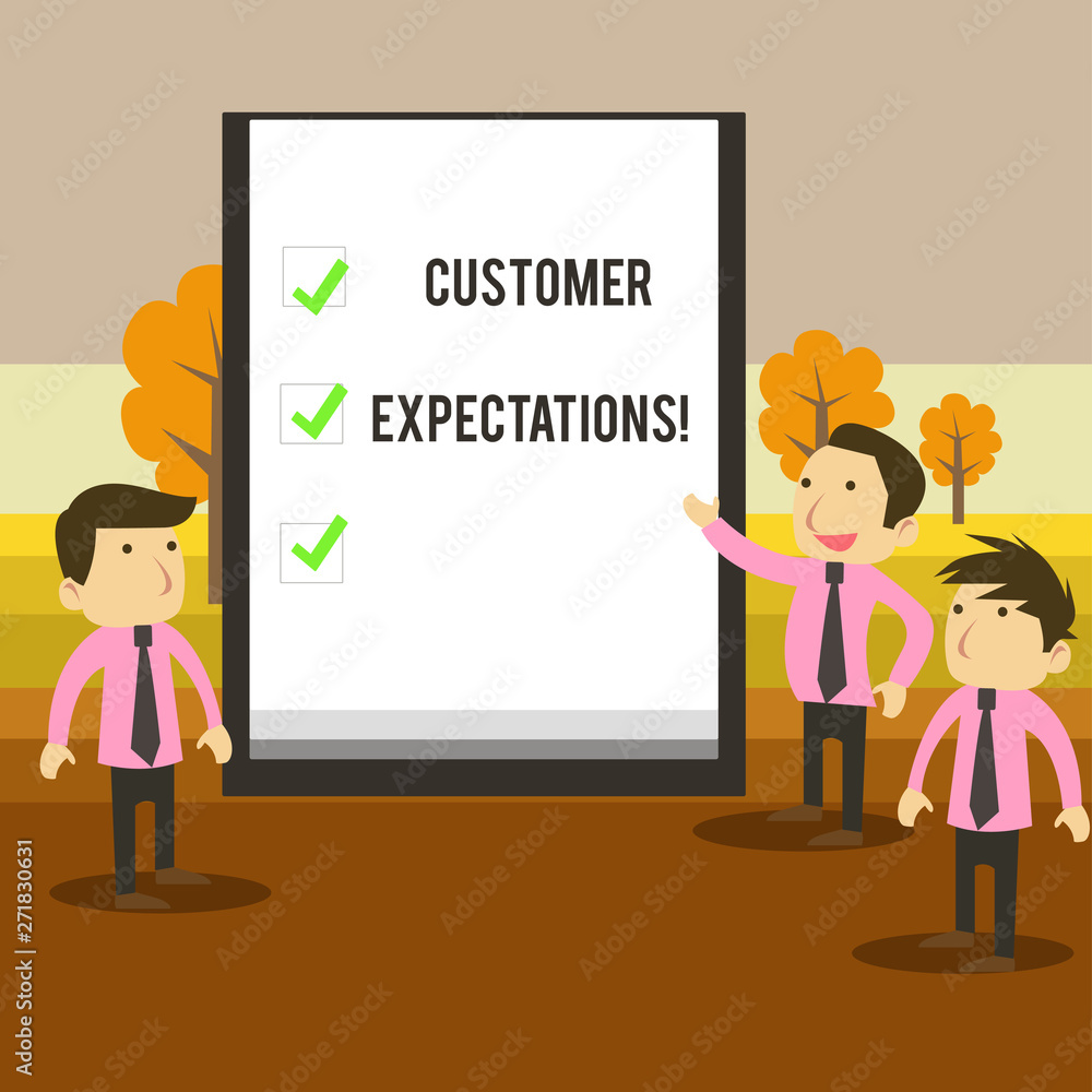 Writing note showing Customer Expectations. Business concept for Benefits a Client Expect Surpass the needs and wants Business Colleagues Discuss Missions Presentation Whiteboard Ticks Writing note showing Customer Expectations. Business concept for Benefits a Client Expect Surpass the needs and wants Business Colleagues Discuss Missions Presentation Whiteboard Ticks