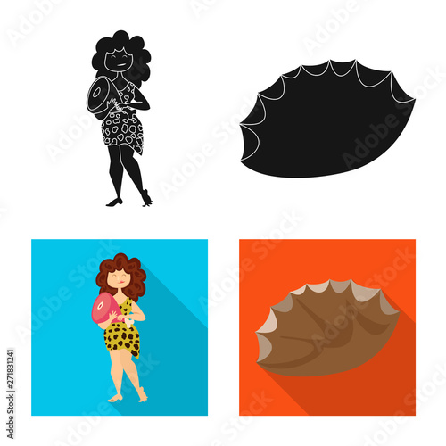 Vector design of evolution  and prehistory icon. Set of evolution  and development  stock vector illustration.