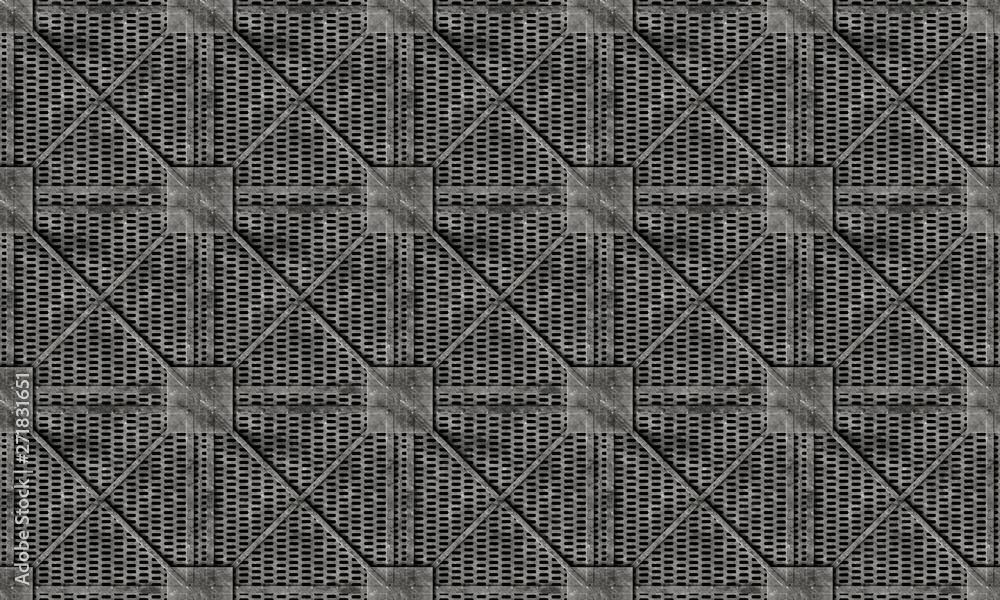 Fototapeta premium metal frame wall floor panel