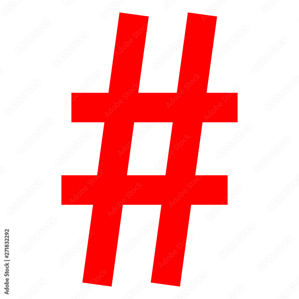 Fototapeta premium Hashtag icon. Simple element illustration. Hashtag symbol design from Social Media Marketing collection. web and mobile.