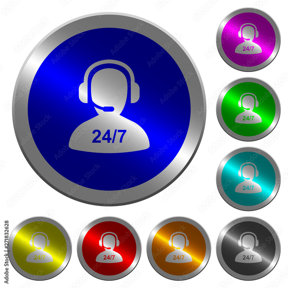 24 hours operator service luminous coin-like round color buttons 24 hours operator service luminous coin-like round color buttons