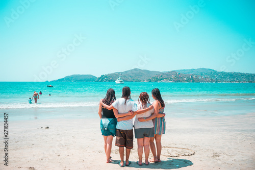 Family in the beach