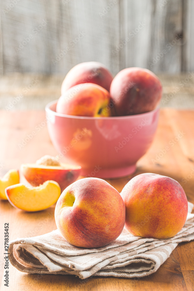 Sweet peaches fruit. Sweet peaches fruit.