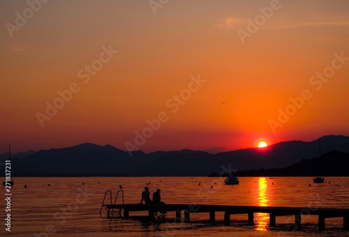 sunset at the lake 