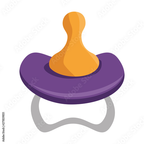 cute baby pacifier rubber icon