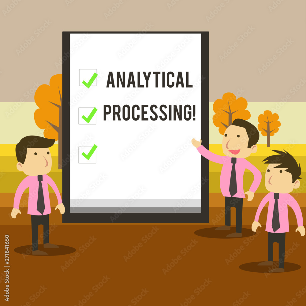 Writing note showing Analytical Processing. Business concept for easily View Write Reports Data Mining and Discovery Business Colleagues Discuss Missions Presentation Whiteboard Ticks Writing note showing Analytical Processing. Business concept for easily View Write Reports Data Mining and Discovery Business Colleagues Discuss Missions Presentation Whiteboard Ticks