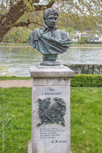 Max von Schenkendorf bust Koblenz Rhineland Palatinate Germany