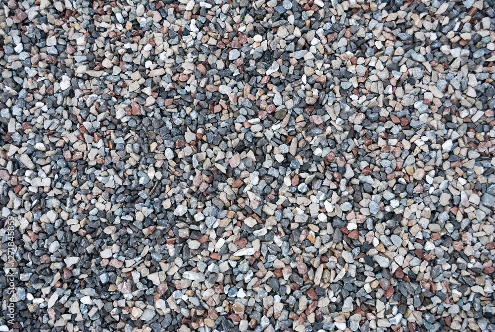 Granite gravel texture for design.  Colorful seamless stone texture