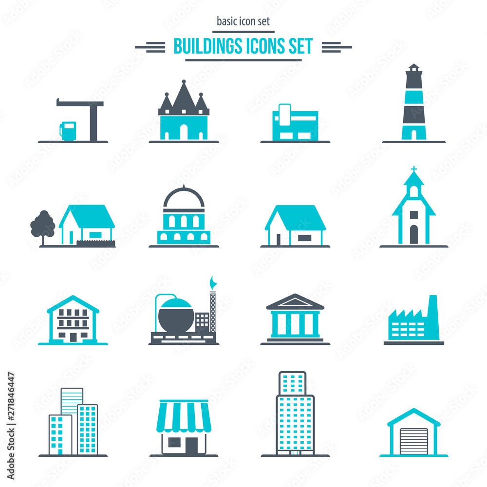 Buildings Icons Set