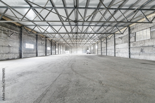Interior of empty warehouse. © gluschenkoart