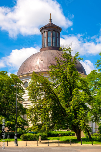 Warsaw, Poland - Holy Trinity Evangelical Church of the Augsburg Confession - known as Zug’s Protestant Church - at the Malachowskiego square in the Old Town quarter of Warsaw photo