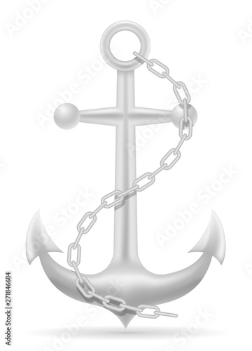 sea ​​anchor equipment to hold the ship stock vector illustration
