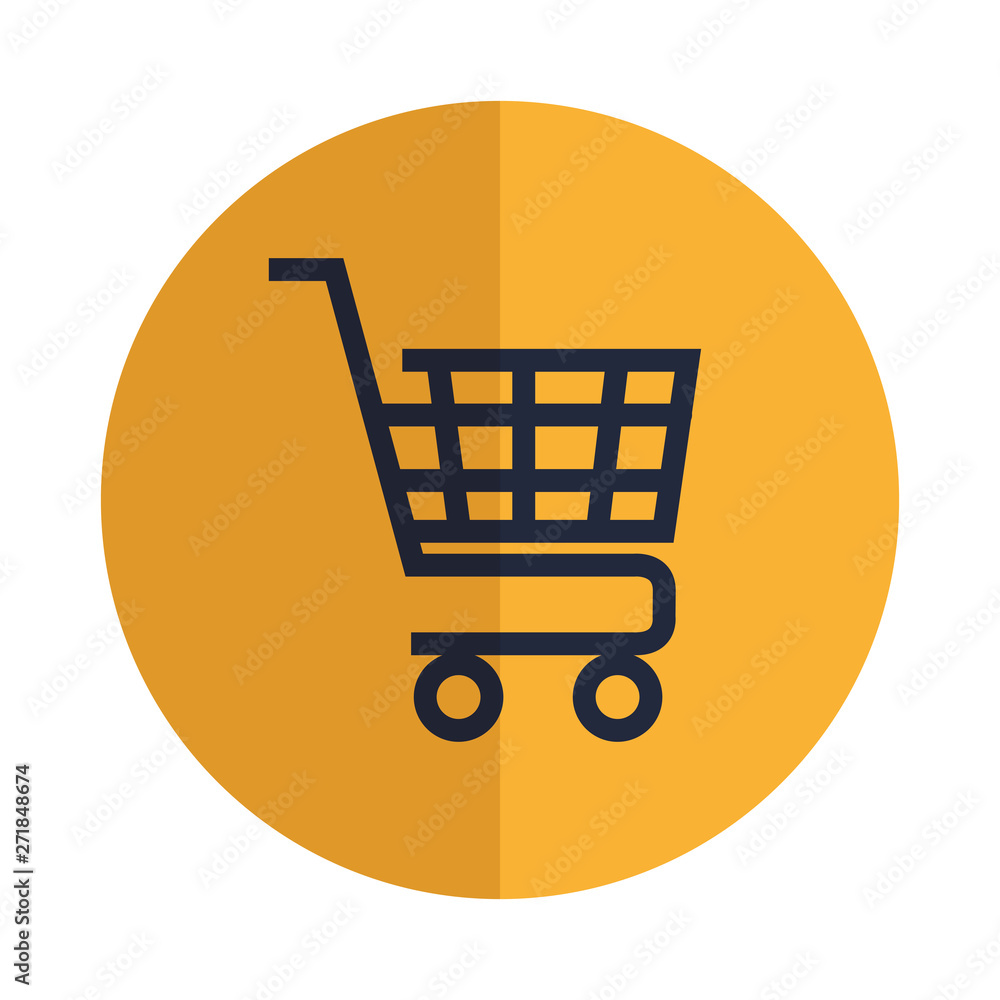 shopping cart commercial isolated icon shopping cart commercial isolated icon