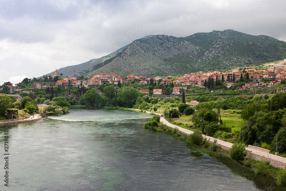 View on Trebishnica river. Trebinje. Bosnia & Herzegovina