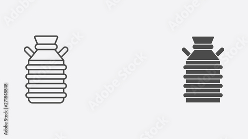 Milk tank vector icon sign symbol