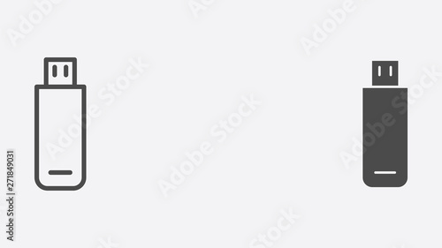 Pen drive vector icon sign symbol