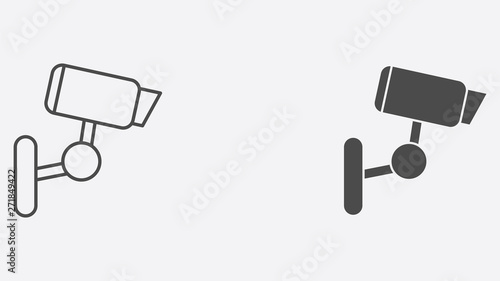 Security camera vector icon sign symbol