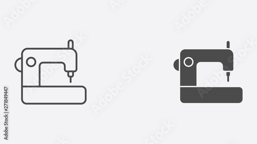 Sewing machine vector icon sign symbol