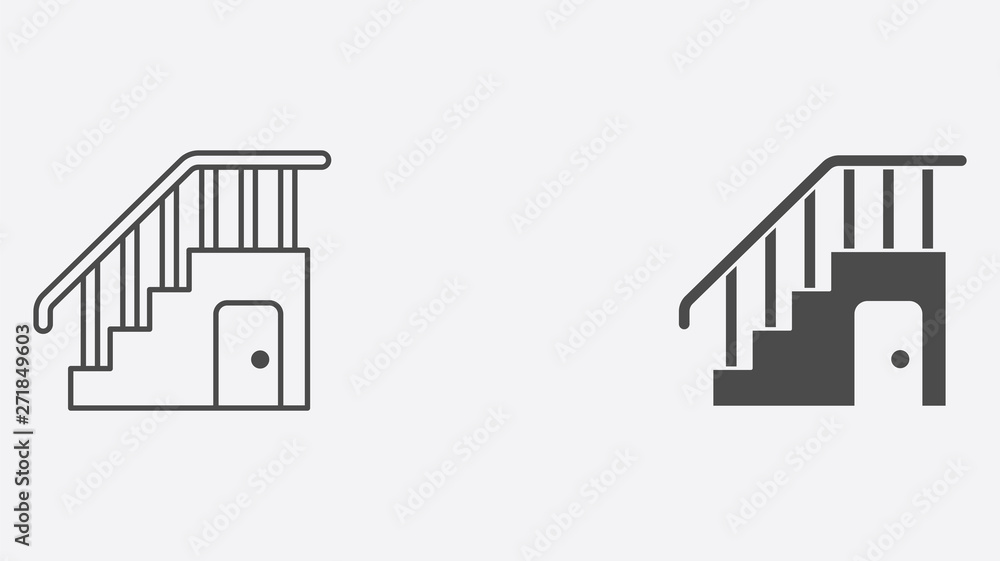 Stairs vector icon sign symbol Stairs vector icon sign symbol
