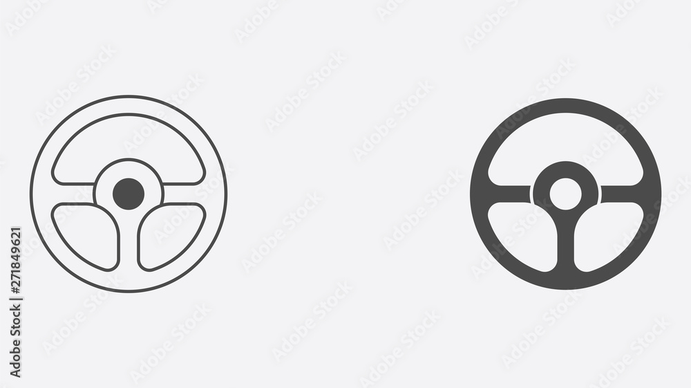Steering wheel vector icon sign symbol Steering wheel vector icon sign symbol