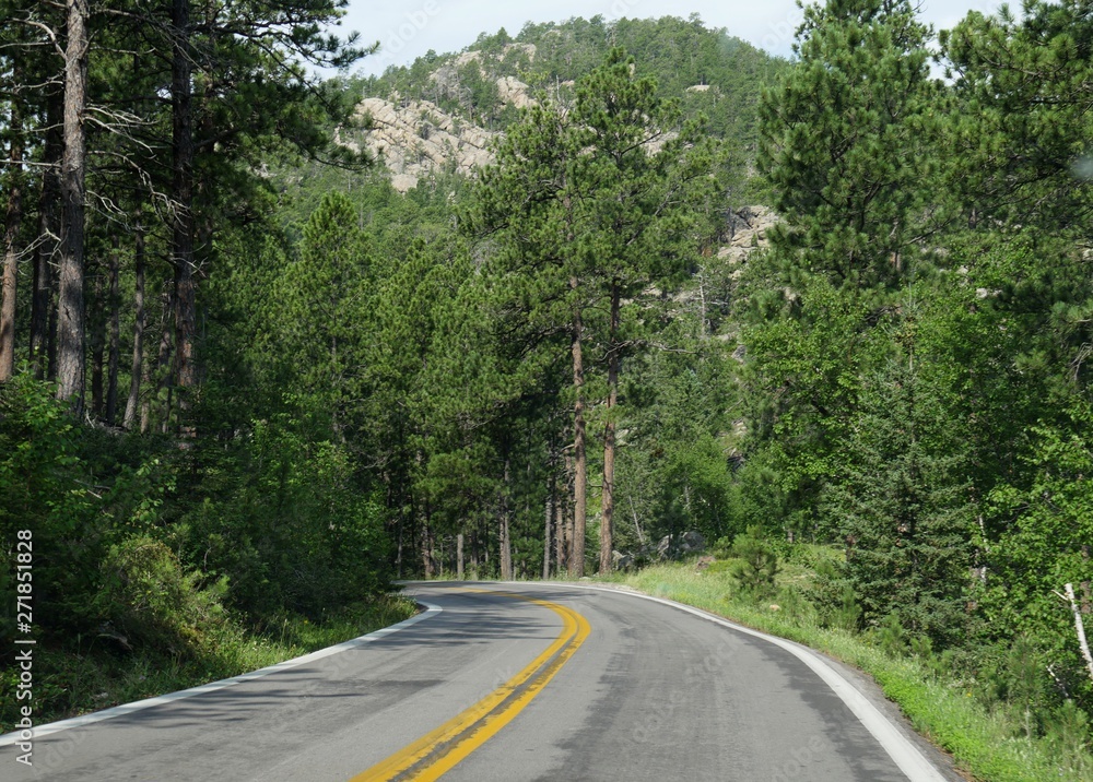 Twists and turns along the smooth paved road along Needles Highway, one of the must-not-miss drives in South Dakota. Twists and turns along the smooth paved road along Needles Highway, one of the must-not-miss drives in South Dakota.