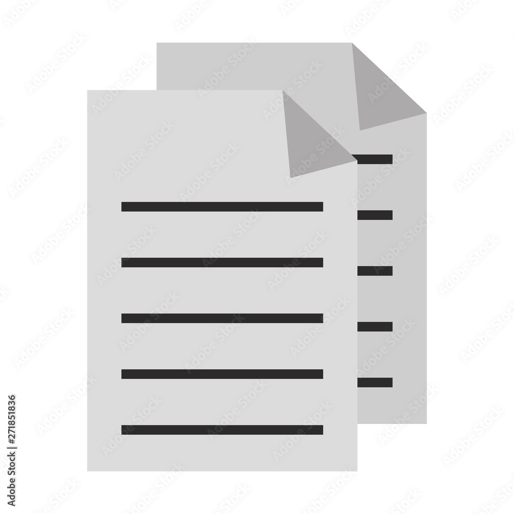 Documents with bent corner symbol Documents with bent corner symbol