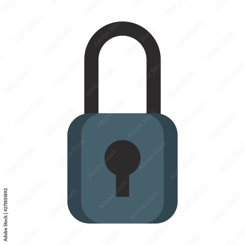 Padlock security system isolated Padlock security system isolated