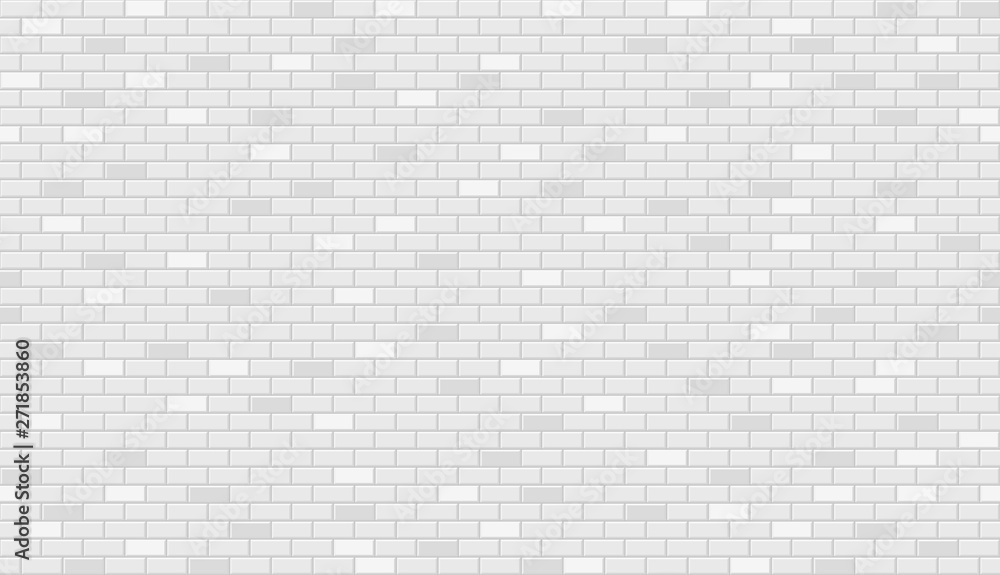 White brick wall texture and background for text. Vector illustration White brick wall texture and background for text. Vector illustration